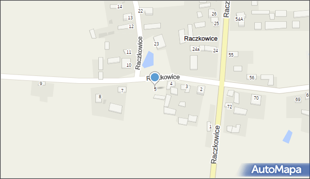 Raczkowice, Raczkowice, 5, mapa Raczkowice