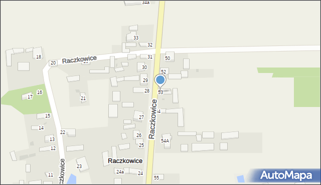 Raczkowice, Raczkowice, 53, mapa Raczkowice