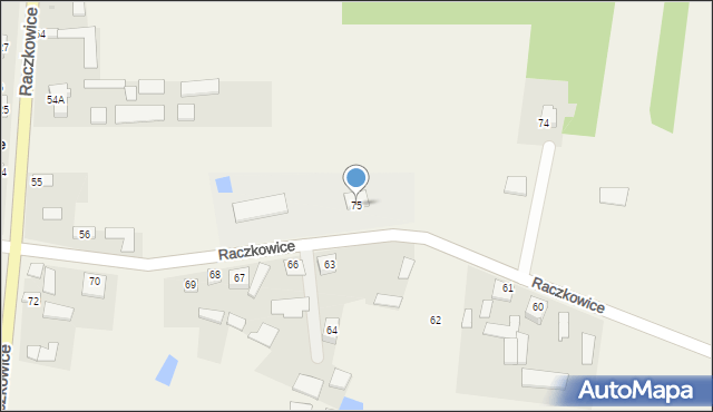 Raczkowice, Raczkowice, 75, mapa Raczkowice