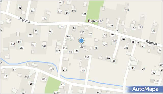 Rączna, Rączna, 184, mapa Rączna