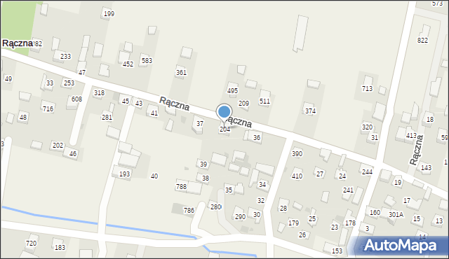 Rączna, Rączna, 204, mapa Rączna