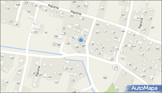 Rączna, Rączna, 30a, mapa Rączna