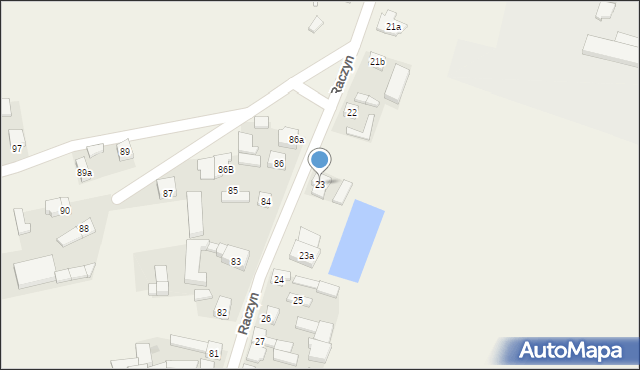 Raczyn, Raczyn, 23, mapa Raczyn
