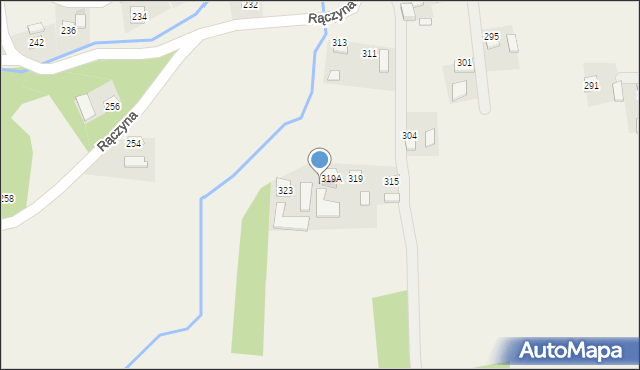 Rączyna, Rączyna, 321, mapa Rączyna