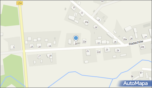 Radachów, Radachów, 20, mapa Radachów