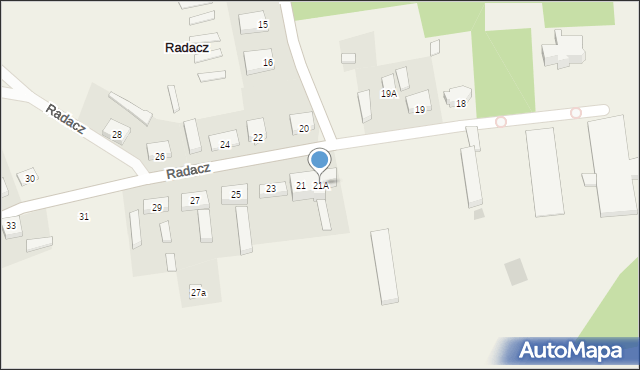 Radacz, Radacz, 21A, mapa Radacz
