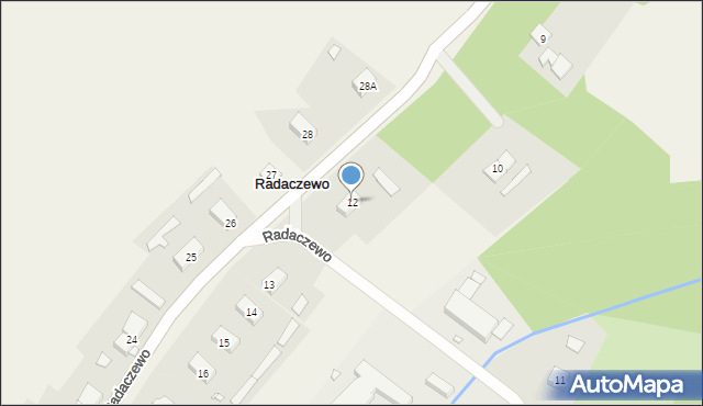 Radaczewo, Radaczewo, 12, mapa Radaczewo