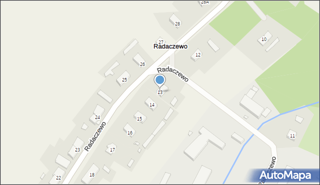 Radaczewo, Radaczewo, 13, mapa Radaczewo