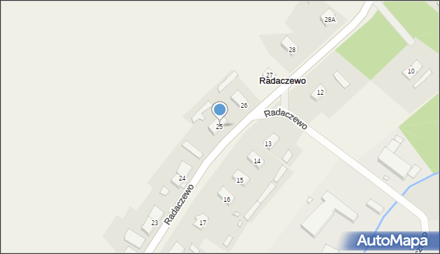 Radaczewo, Radaczewo, 25, mapa Radaczewo