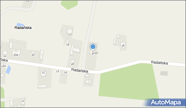 Radańska, Radańska, 17, mapa Radańska