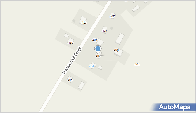Radawczyk Drugi, Radawczyk Drugi, 40c, mapa Radawczyk Drugi