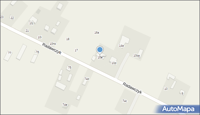 Radawczyk-Kolonia Pierwsza, Radawczyk-Kolonia Pierwsza, 10e, mapa Radawczyk-Kolonia Pierwsza