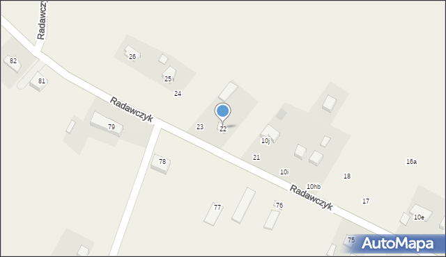 Radawczyk-Kolonia Pierwsza, Radawczyk-Kolonia Pierwsza, 22, mapa Radawczyk-Kolonia Pierwsza