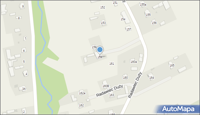 Radawiec Duży, Radawiec Duży, 159, mapa Radawiec Duży