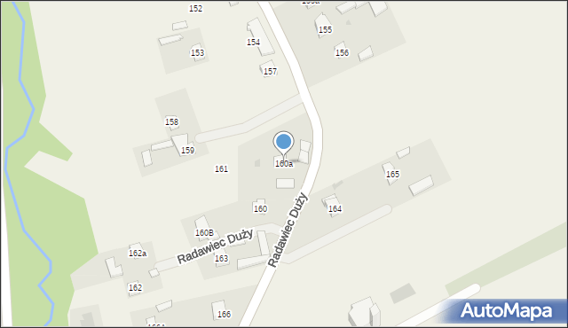 Radawiec Duży, Radawiec Duży, 160a, mapa Radawiec Duży