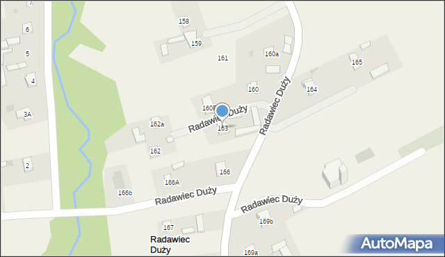 Radawiec Duży, Radawiec Duży, 163, mapa Radawiec Duży