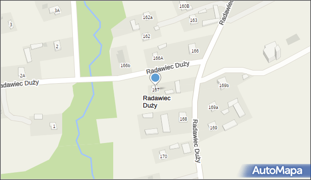 Radawiec Duży, Radawiec Duży, 167, mapa Radawiec Duży