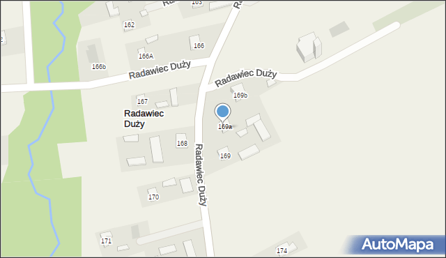 Radawiec Duży, Radawiec Duży, 170a, mapa Radawiec Duży