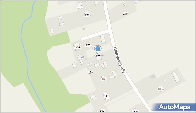 Radawiec Duży, Radawiec Duży, 177, mapa Radawiec Duży