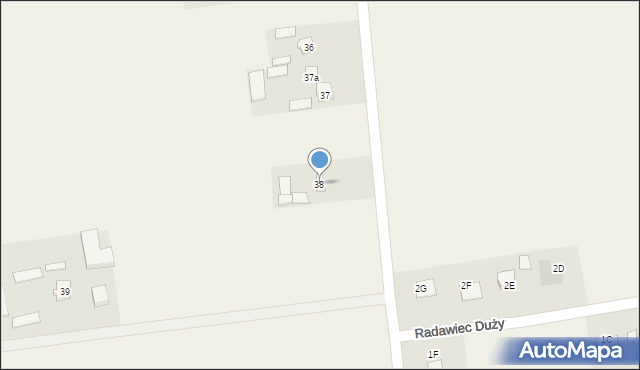 Radawiec Duży, Radawiec Duży, 38, mapa Radawiec Duży