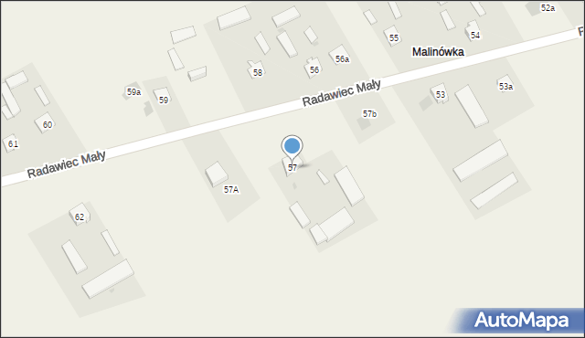 Radawiec Mały, Radawiec Mały, 57, mapa Radawiec Mały