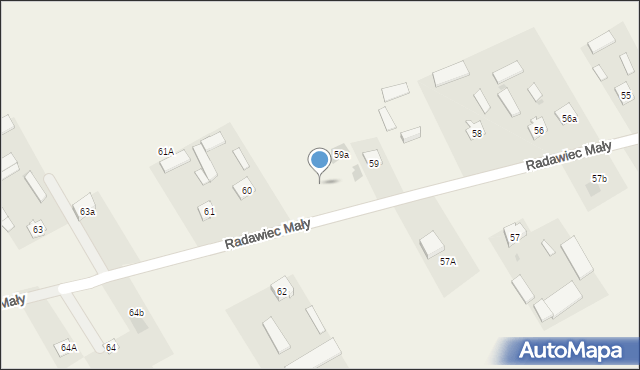 Radawiec Mały, Radawiec Mały, 59b, mapa Radawiec Mały