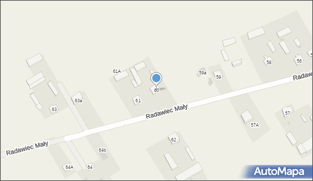 Radawiec Mały, Radawiec Mały, 60, mapa Radawiec Mały