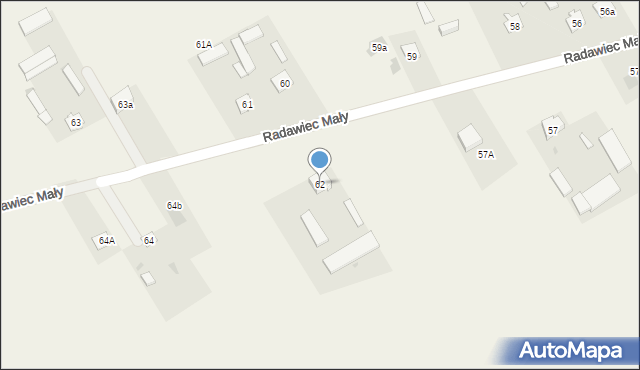 Radawiec Mały, Radawiec Mały, 62, mapa Radawiec Mały