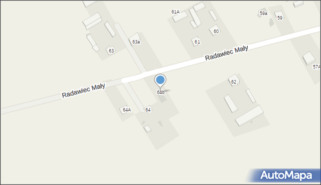 Radawiec Mały, Radawiec Mały, 64b, mapa Radawiec Mały