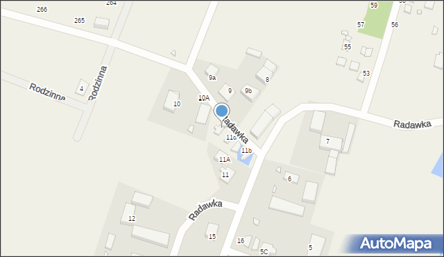 Radawka, Radawka, 11e, mapa Radawka