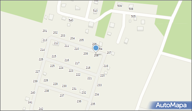 Radawka, Radawka, 208, mapa Radawka