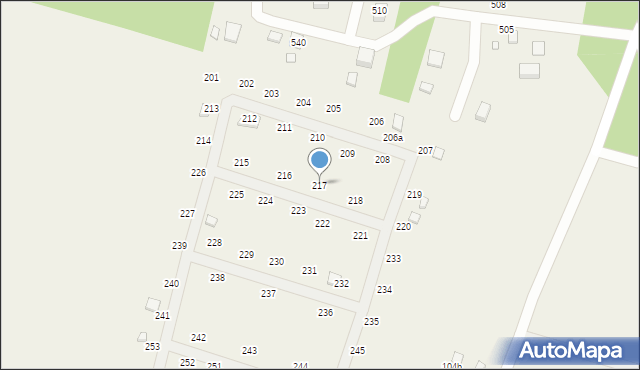Radawka, Radawka, 217, mapa Radawka