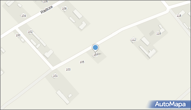 Radcze, Radcze, 107, mapa Radcze