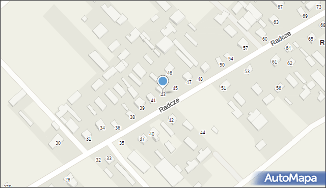 Radcze, Radcze, 43, mapa Radcze