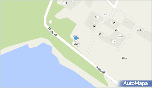 Radęcin, Radęcin, 142c, mapa Radęcin