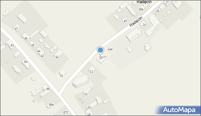 Radęcin, Radęcin, 23, mapa Radęcin