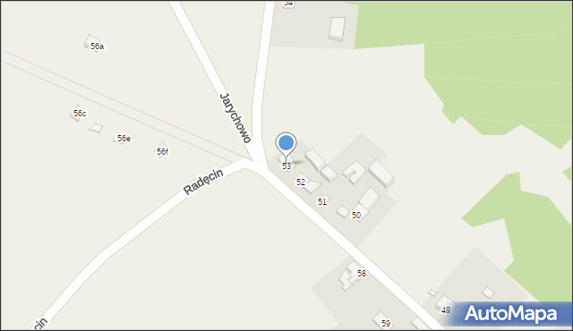 Radęcin, Radęcin, 53, mapa Radęcin