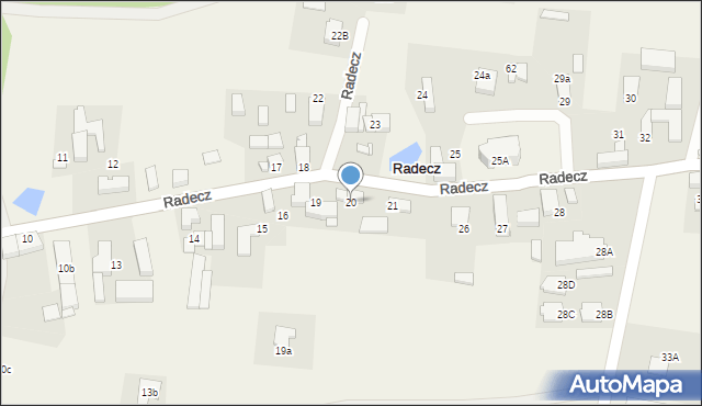 Radecz, Radecz, 20, mapa Radecz
