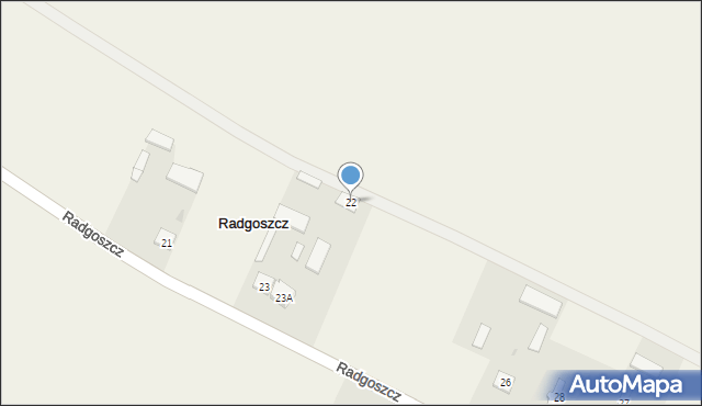 Radgoszcz, Radgoszcz, 22, mapa Radgoszcz