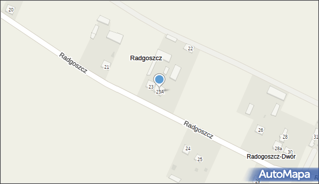 Radgoszcz, Radgoszcz, 23A, mapa Radgoszcz