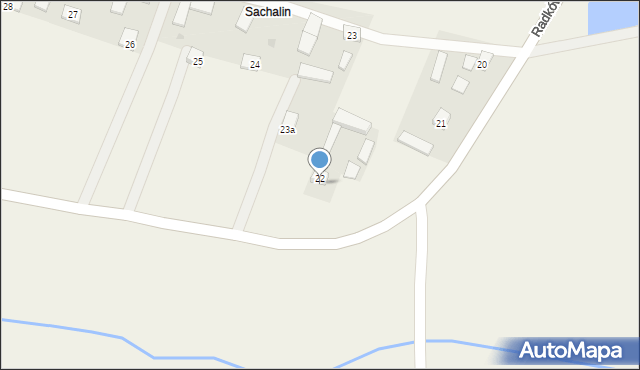 Radków, Radków, 22a, mapa Radków