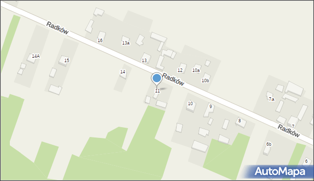 Radków, Radków, 11, mapa Radków