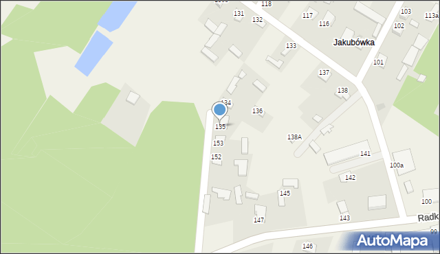 Radków, Radków, 135, mapa Radków