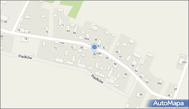 Radków, Radków, 64, mapa Radków