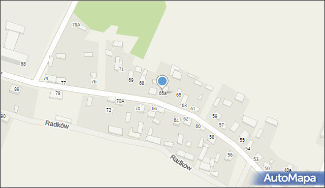 Radków, Radków, 65a, mapa Radków