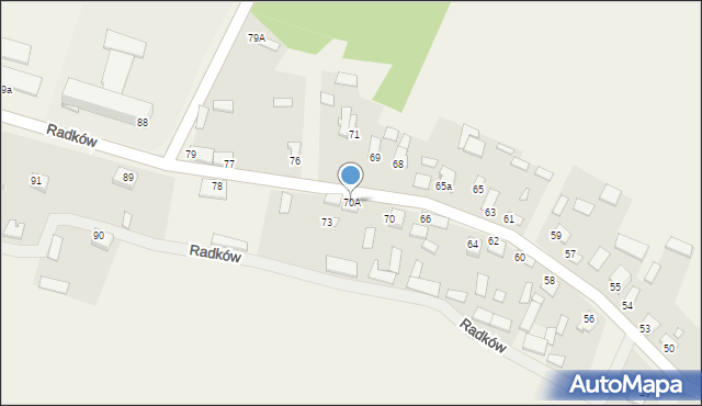 Radków, Radków, 70A, mapa Radków