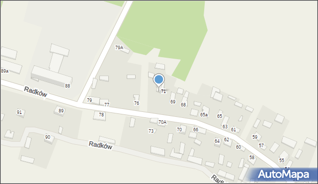 Radków, Radków, 72, mapa Radków