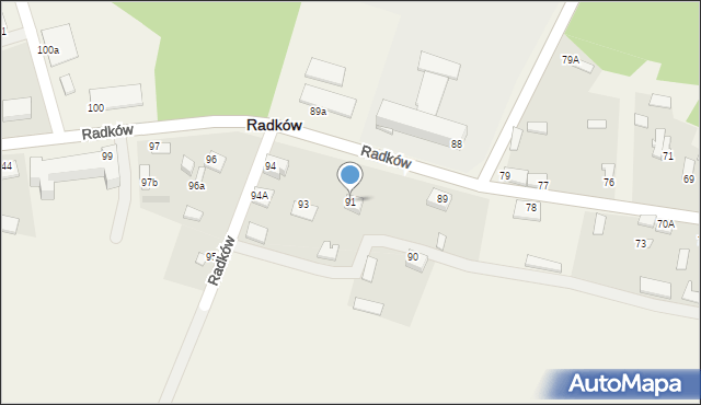 Radków, Radków, 91, mapa Radków