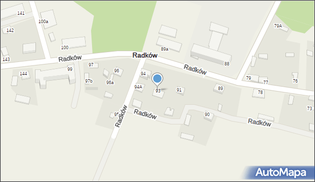 Radków, Radków, 93, mapa Radków