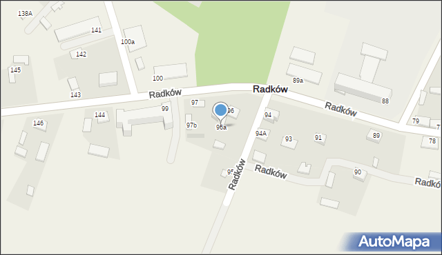 Radków, Radków, 96a, mapa Radków